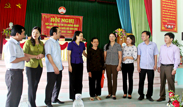 Ứng cử viên đại biểu Quốc hội khóa XIV, đơn vị bầu cử số 2, tiếp xúc cử tri huyện Tân Yên, Hiệp Hòa